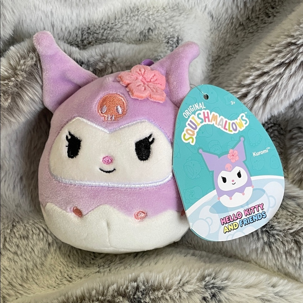 Squishmallows | Kuromi | Hello Kitty & Friends | Clip/Keychain/Charm Plush
